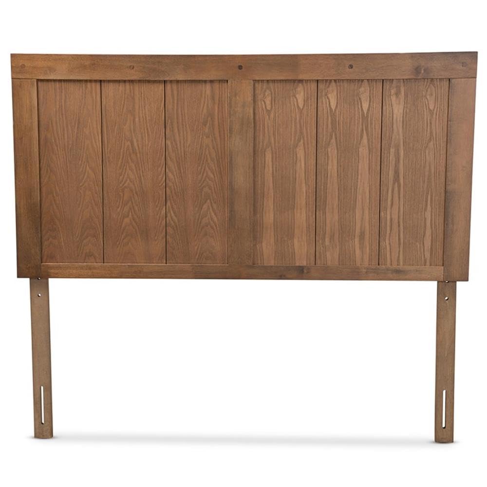 Baxton Studio Patwin Modern and Contemporary Transitional Ash Walnut Finished Wood Queen Size Headboard